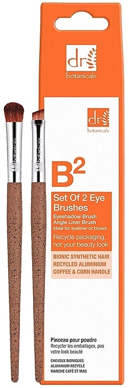 Набор кистей для макияжа глаз, 2 шт. - Dr. Botanicals Eye Brushes Set — фото N2