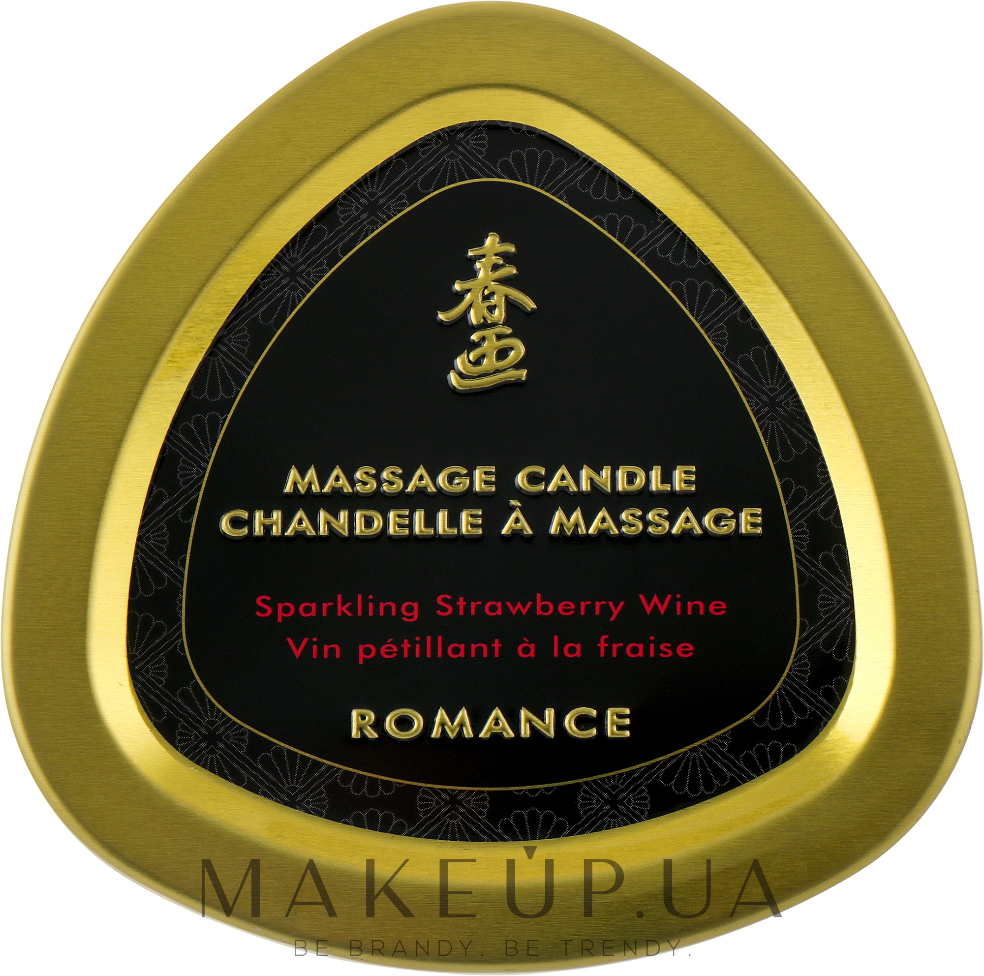 Масажна свічка "Ігристе полуничне вино" - Shunga Massage Candle Romance Sparkling Strawberry Wine — фото 170ml