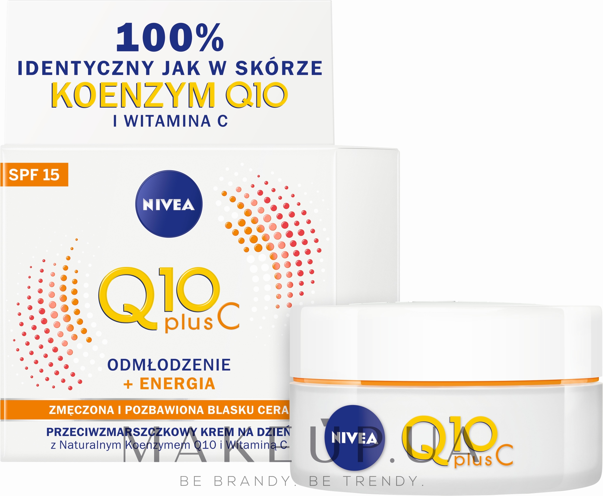 Крем проти зморшок Q10 plus, надає шкірі енергію, SPF15 - NIVEA Q10 Plus Energizing Day Cream Anti-Wrinkle SPF15 — фото 50ml