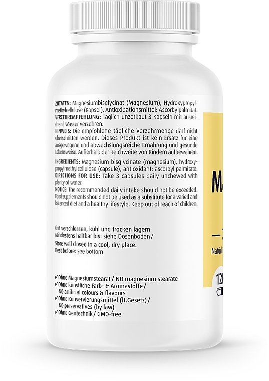 Пищевая добавка "Хелат магния", 375 мг, капсулы - ZeinPharma Magnesium Chelate — фото N2
