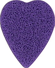 Спонж конняку для умывания натуральный "Сердце", фиолетовый - Ruby Face  — фото N1
