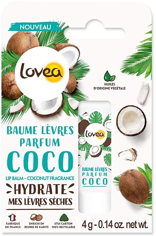 Бальзам для губ "Кокос" - Lovea Lip Balm Coconut Fragrance — фото N1