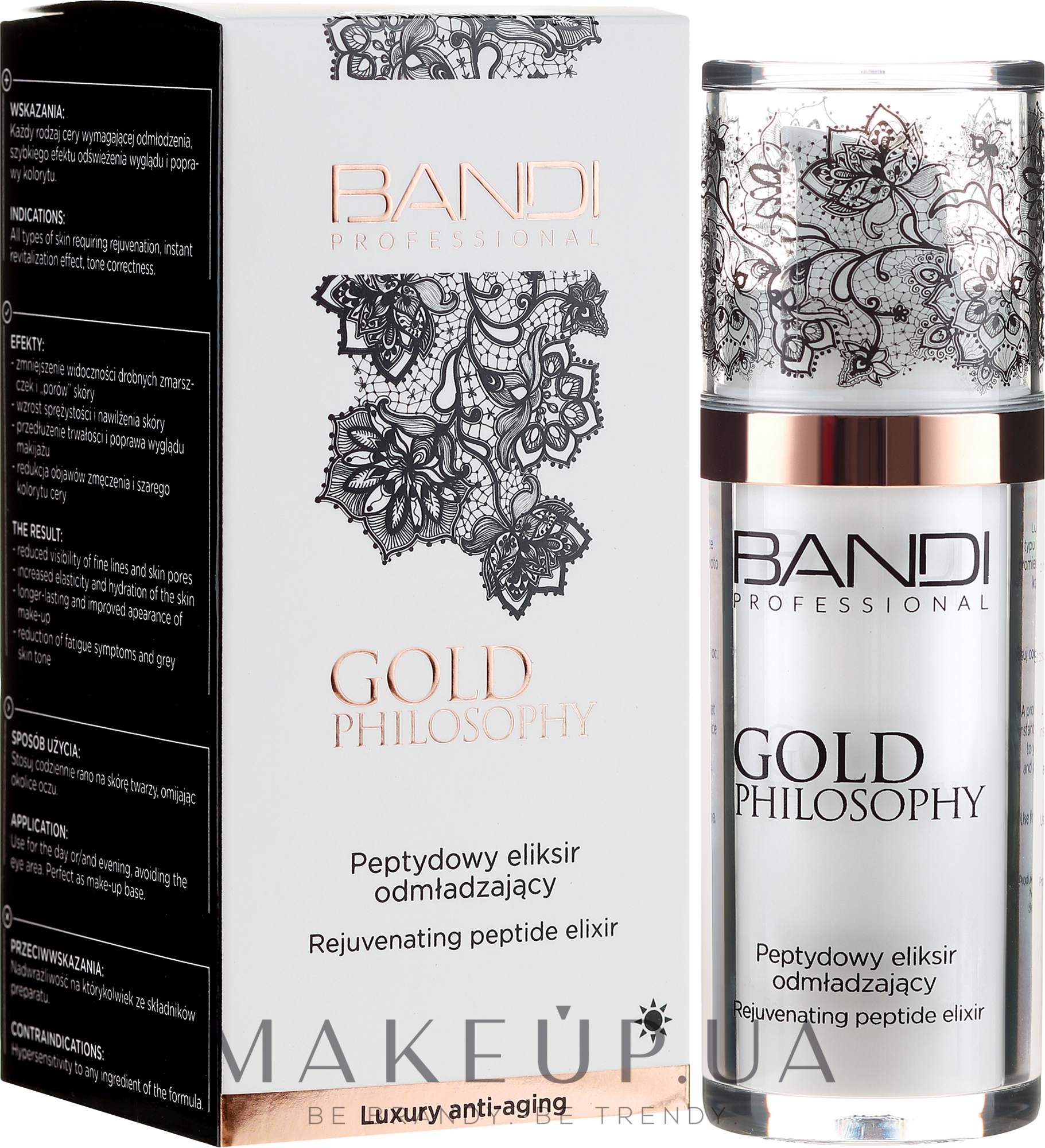 Омолоджувальний пептидний еліксир - Bandi Professional Gold Philosophy Rejuvenating Peptide Elixir — фото 30ml