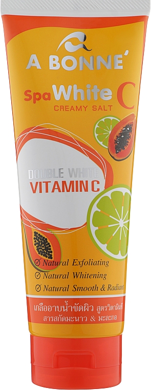Крем-сіль для тіла з вітаміном С - A Bonne Whitening Shower Cream With Lemon And Papaya With Vitamin C — фото N1