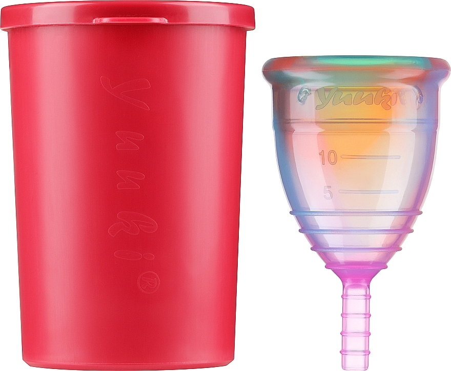 Менструальная чаша, размер S + контейнер для дезинфекции - Yuuki Rainbow Jolly Small 1 — фото N2