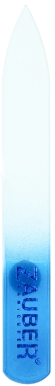 Пилка для нігтів скляна, довжина 90мм, синя - Zauber