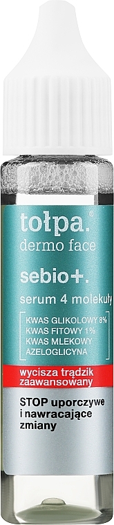 Сироватка для обличчя «4 молекули» - Tolpa Dermo Face Sebio Max Effect Serum