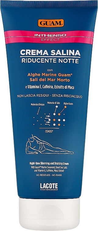 Ночной крем для улучшения силуэта тела - Guam Inthenso Saline Night Cream With Seaweed Salts Of The Dead Sea — фото N1