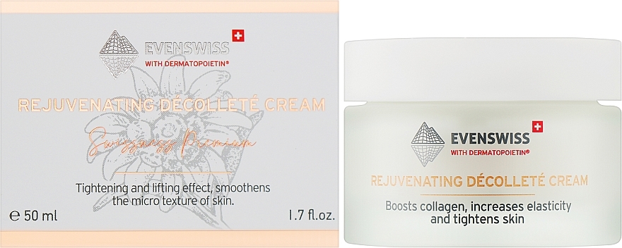 Омолаживающий крем для декольте - Evenswiss Rejuvenating Decollete Cream — фото N2