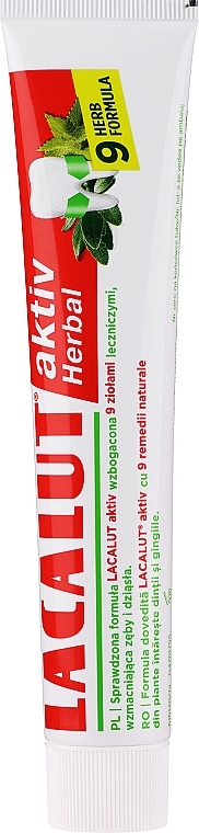 Зубная паста "Актив гербал" - Lacalut Aktiv Herbal Toothpaste