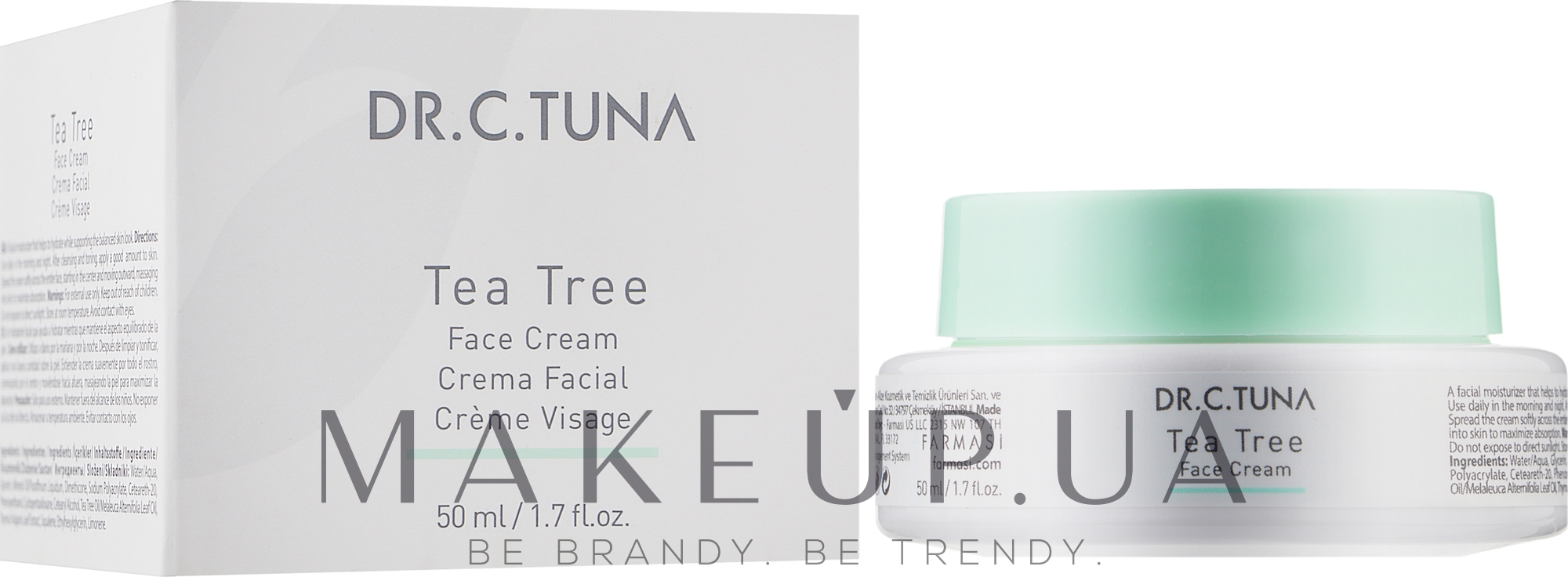 Крем для обличчя з олією чайного дерева - Farmasi Dr. C. Tuna Tea Tree Face Cream — фото 50ml