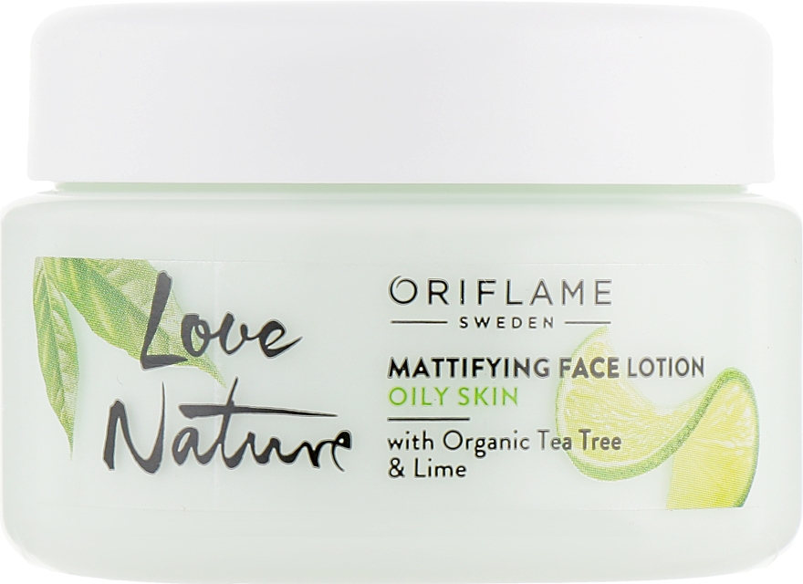 Матовий бальзам для обличчя з органічним чайним деревом і лаймом - Oriflame Love Nature Mattifyng Face Lotion