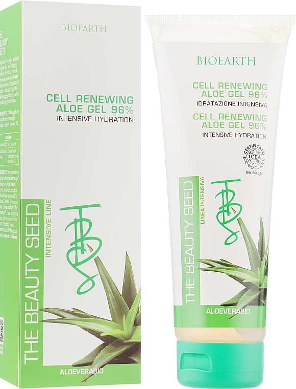 Зволожувальний гель для обличчя - Bioearth The Beauty Seed Cell Renewing Aloe Gel 96% — фото N2