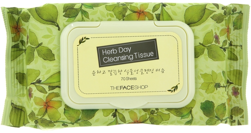 Салфетки для снятия макияжа - The Face Shop Herbday Cleansing Tissue