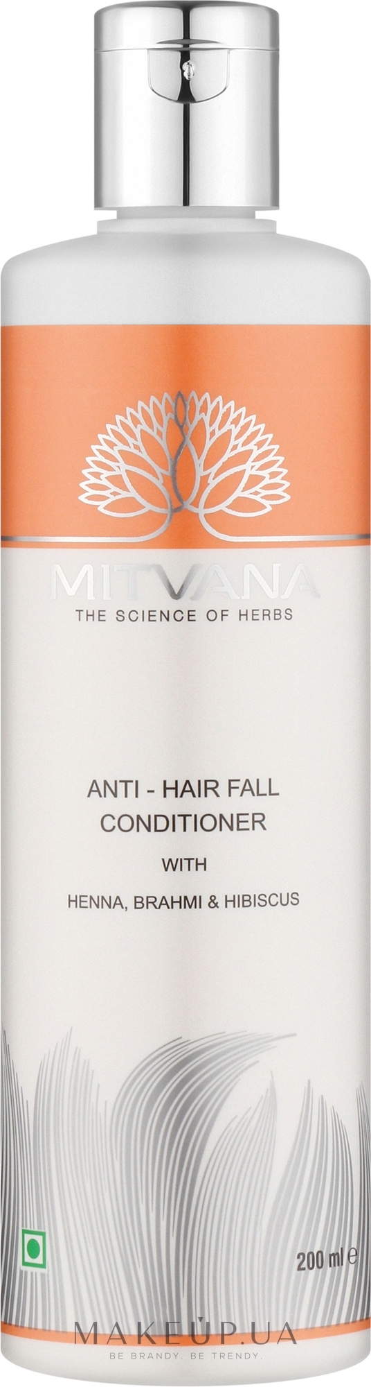 Кондиціонер для волосся проти випадіння з хною, гібіскусом і брахмі - Mitvana Anti Hairfall Conditioner — фото 200ml