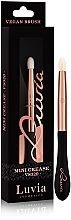 Кисть для растушовки теней, VS320, черная с розовым золотом - Luvia Cosmetics Mini Crease Black Rose Gold — фото N1