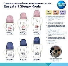 Бутылочка антиколиковая с широким отверстием, 3+ мес. "Easystart Sleepy Koala", 240 мл, розовая - Canpol Babies  — фото N4