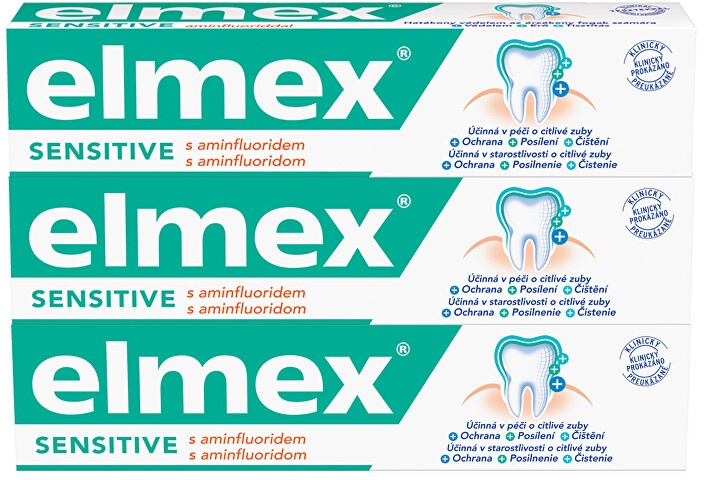 Набір - Elmex Sensitive Toothpaste (toothpaste/3x75ml) — фото N1