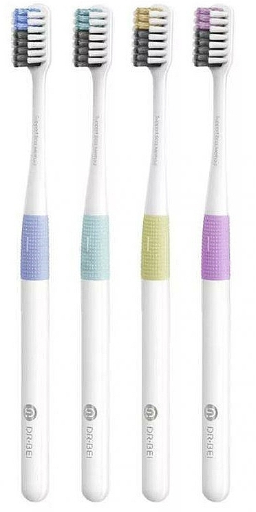 Набір зубних щіток - Xiaomi Dr.Bei Bass Toothbrush Travel Package (toothbrush/4pc + case/4pc) — фото N3