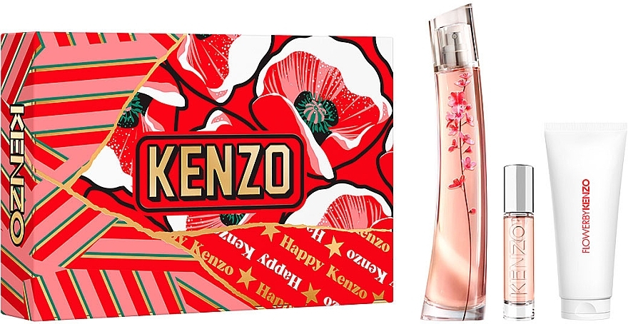 Kenzo Flower Ikebana - Набір (edp/75ml + edp/10ml + b/lot/75ml) — фото N1