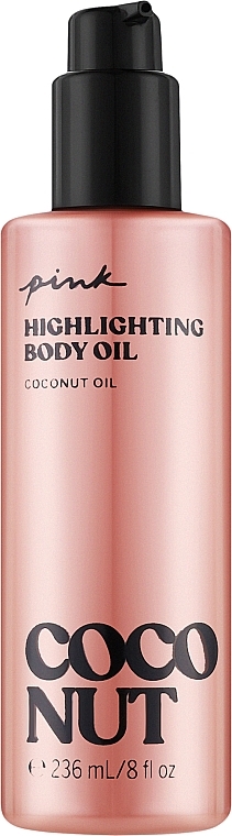 Олія для тіла з хайлайтером - Victoria's Secret Pink Highlighting Body Oil Coconut — фото N1