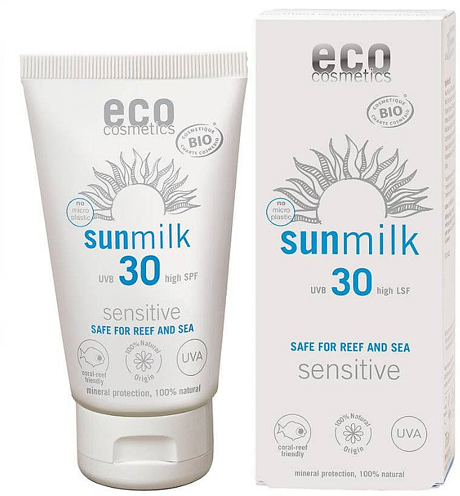 Молочко для засмаги з малиною й гранатом - Eco Sun Milk Raspberry and PomegranateBerry SPF 30 — фото N1