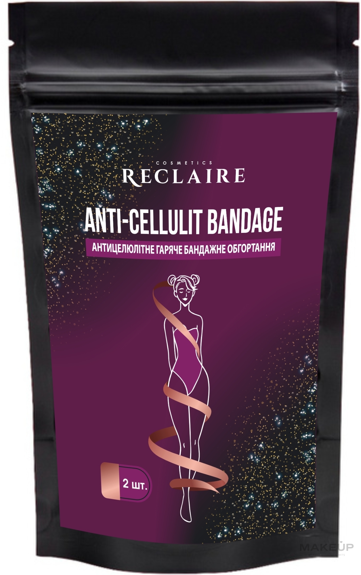 Антицеллюлитное горячее бандажное обертывание - Reclaire Anti-Cellulit Bandage — фото 2шт