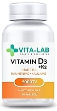Пищевая добавка "Витамин D3 + K2" - Vita-Lab Vitamin D3 + K2 5000TV — фото N1
