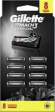 Сменные кассеты для бритья, 8 шт. - Gillette Mach3 Charcoal — фото N2