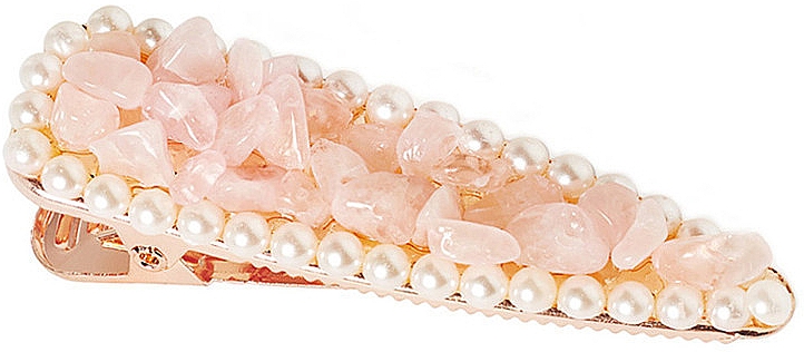 Заколка для волос "Розовый кварц" - Crystallove Rose Quartz Hair Clip — фото N1