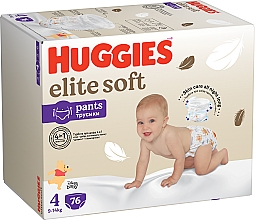 Підгузки-трусики Elite Soft Pants 4 (9-14 кг), 76 шт. - Huggies — фото N2