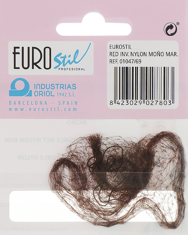 Сеточка для волос коричневая, 01047/69 - Eurostil — фото N2