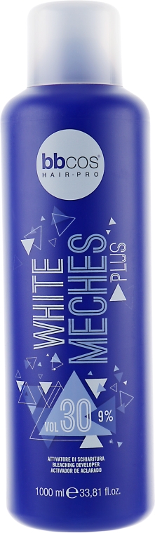 Окислювач для освітленння волосся 9% - BBcos White Meches Plus 30 Vol — фото N1