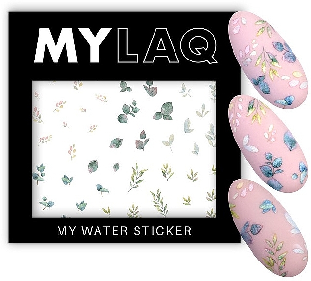 Наклейки для нігтів «Мій зелений лист» - MylaQ My Water Sticker My Green Leaf — фото N2