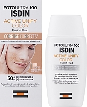 Флюид для лица с тонирующим эффектом - Isdin Foto Ultra 100 Active Unify SPF 50+ — фото N2