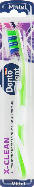 Зубна щітка "Х-чистка", салатова - Dontodent X-Clean — фото N2