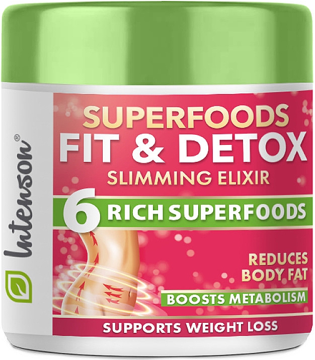 Детоксицирующий коктейль для похудения - Intenson Superfoods Fit&Detox Slimming Elixir — фото N1