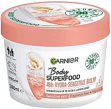 Парфумерія, косметика Зволожувальний бальзам для чутливої шкіри тіла -  Garnier Body Superfood 48H Hydra Sensitive Balm Oat Milk+Probiotic