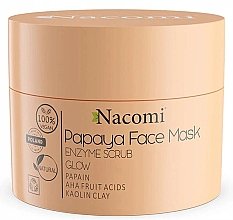 Пілінг-маска на основі білої глини - Nacomi Papaya Face Mask Enzyme Scrub — фото N1