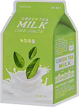 Парфумерія, косметика УЦІНКА! Тканинна маска "Зелений чай" - A'pieu Green Tea Milk One-Pack *