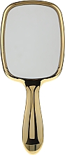 Щітка для волосся прямокутна із дзеркалом - Janeke Hairbrush With Mirror Gold — фото N2