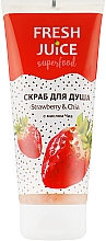 Парфумерія, косметика Скраб для душу "Полуниця й чіа" - Fresh Juice Superfood Strawberry & Chia