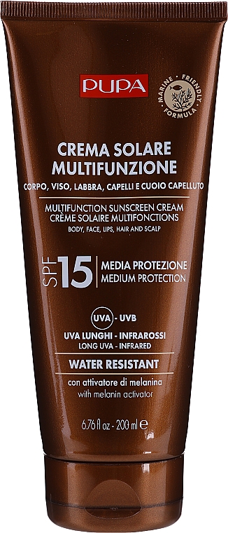 Зволожувальний сонцезахисний крем SPF 15 - Pupa Multifunction Sunscreen Cream — фото N3