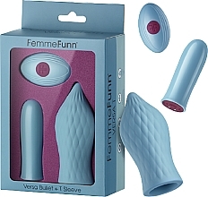 Духи, Парфюмерия, косметика Секс-игрушка - Femme Funn Versa Bullet Plus T Sleeve Light Blue