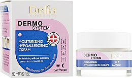 Парфумерія, косметика Гіпоалергенний зволожувльний крем для обличчя - Delia Dermo System Moisturizing Hypoallergenic Cream
