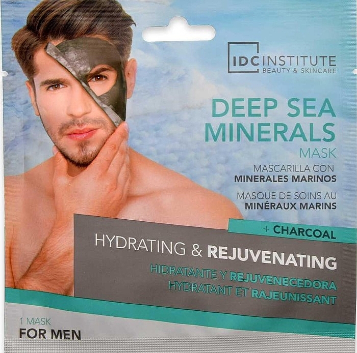 Увлажняющая и омолаживающая маска для мужчин - IDC Institute Deep Sea Minerals Hydrating & Rejuvenating Mask for Men — фото N1