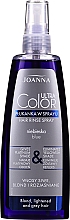 Спрей-ополіскувач для освітленого і сивого волосся, блакитний - Joanna Ultra Color System — фото N1