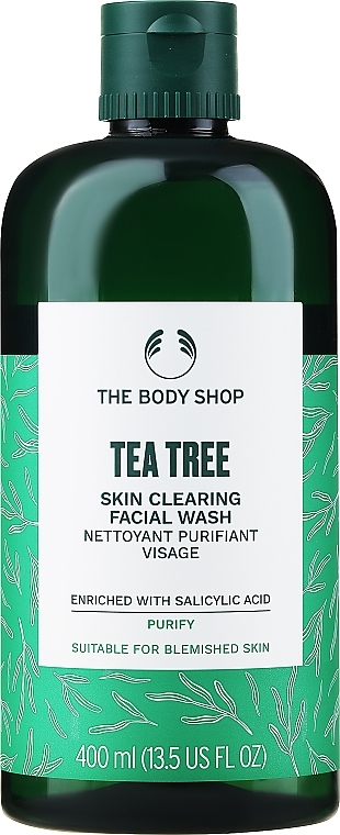 Гель для вмивання обличчя "Чайне дерево" - The Body Shop Tea Tree Skin Clearing Facial Wash 91% Natural Origin — фото N2
