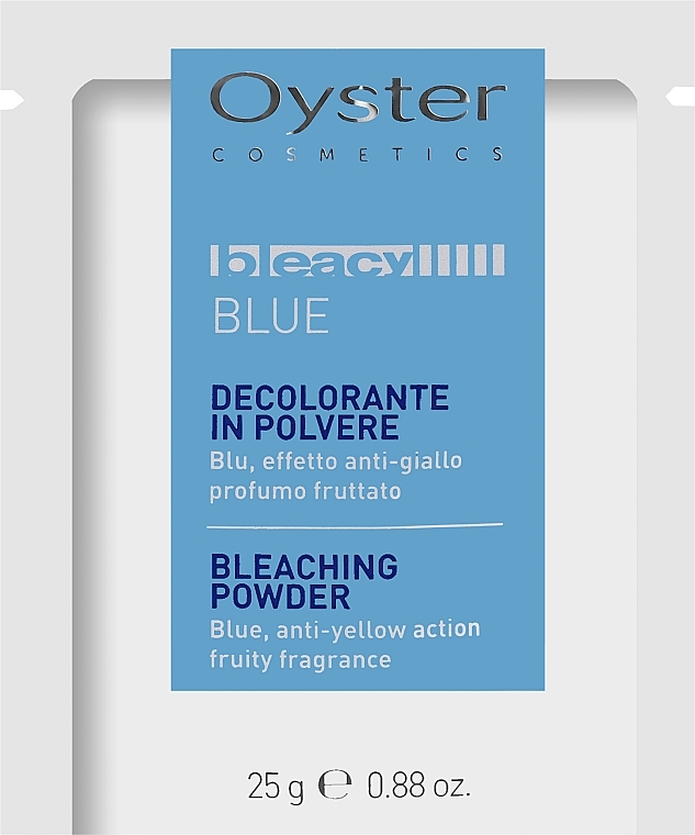 Пудра освітлювальна для волосся, блакитна - Oyster Cosmetics Bleacy Bleaching Powder Blue — фото N1