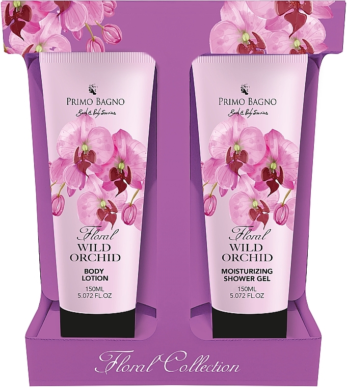 Набор - Primo Bagno Floral Collection Floral Wild Orchid (b/lot/150ml + sh/gel/150ml) — фото N1